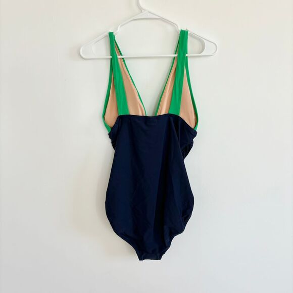 NWT J Crew Color Block One Piece Swim Suit - Picture 4 of 6